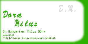 dora milus business card