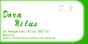 dora milus business card